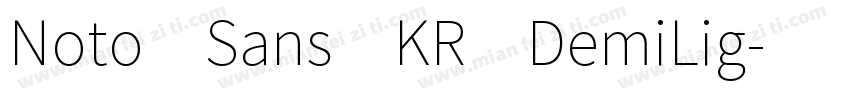 Noto Sans KR DemiLig字体转换